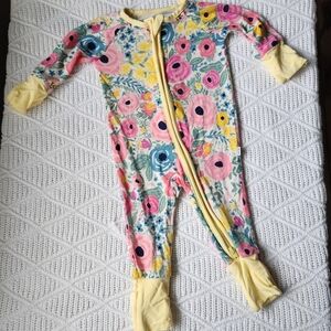Newborn- Little Sleepies- Zippy Yellow Floral